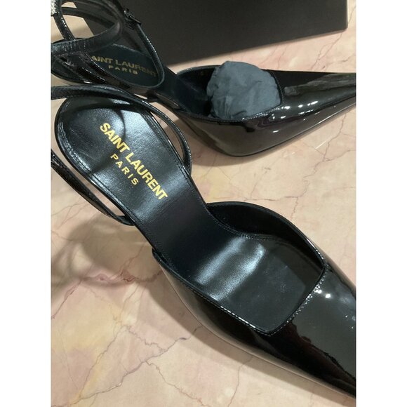 Saint Laurent Anouk Ankle Strap Pumps in Nero 38 With Box Womens High Heels - Picture 7 of 16